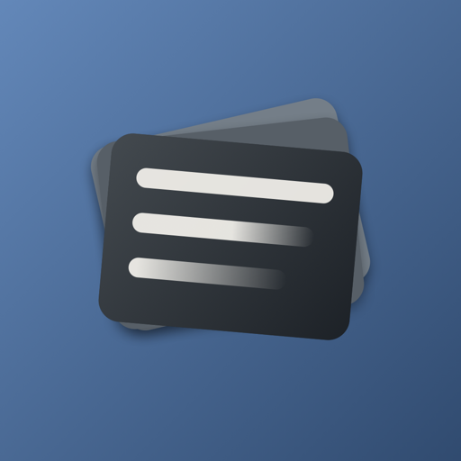 Slates app icon — a fanned stack of dark slates with chalk lines dissolving across the front one